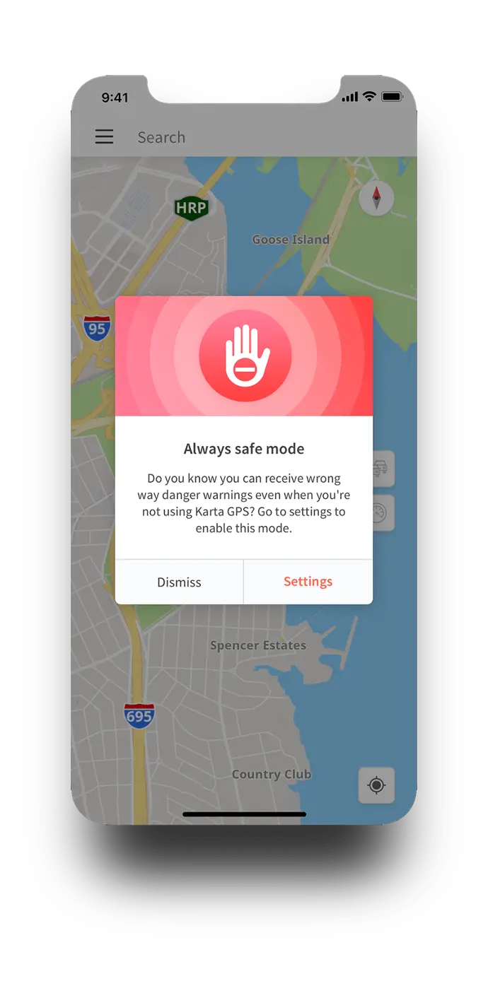 Wrong-way driver feature