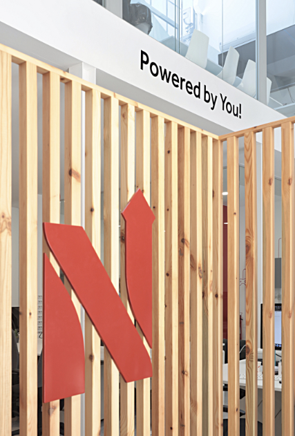 NDrive logo at the main entrance